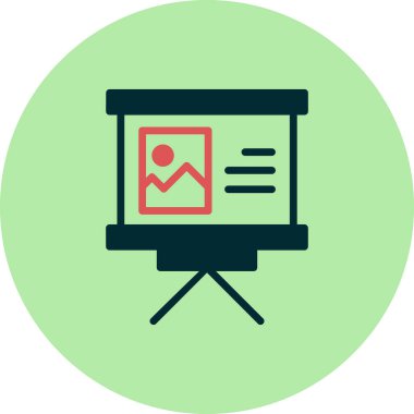 sunum simgesi vektör illüstrasyonu 