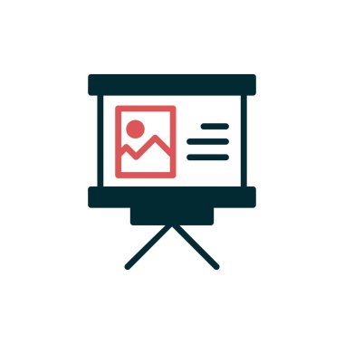 sunum simgesi vektör illüstrasyonu 