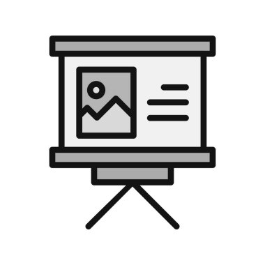 sunum simgesi vektör illüstrasyonu 