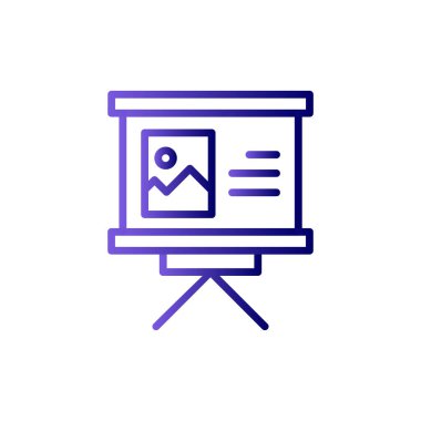 sunum simgesi vektör illüstrasyonu 