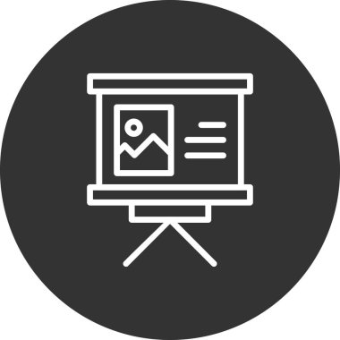 sunum simgesi vektör illüstrasyonu 