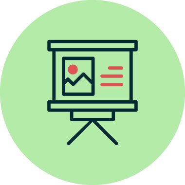 sunum simgesi vektör illüstrasyonu 