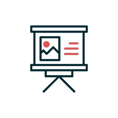 sunum simgesi vektör illüstrasyonu 