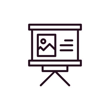 sunum simgesi vektör illüstrasyonu 