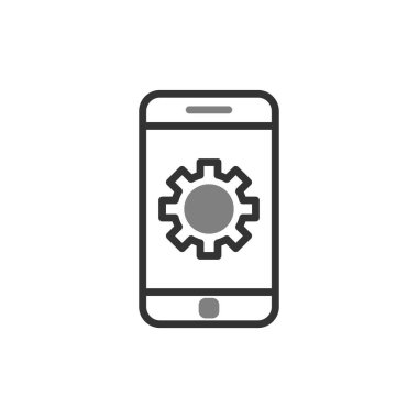 Akıllı telefon simgesi, vektör illüstrasyon tasarımı