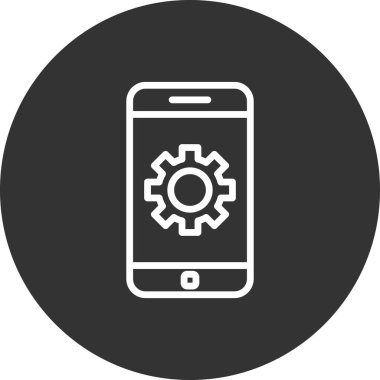 Akıllı telefon simgesi, vektör illüstrasyon tasarımı