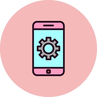 Akıllı telefon simgesi, vektör illüstrasyon tasarımı