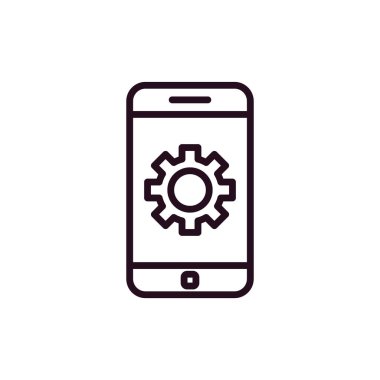 Akıllı telefon simgesi, vektör illüstrasyon tasarımı