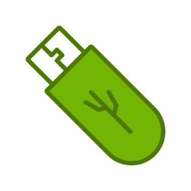 usb flash disk simge vektörü. İnce çizgi işareti. izole edilmiş sınır sembolü çizimi 