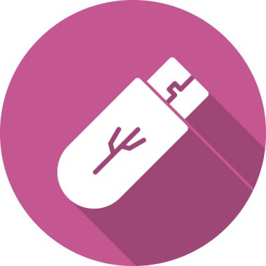 usb flash disk simge vektörü. İnce çizgi işareti. izole edilmiş sınır sembolü çizimi 