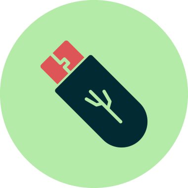 usb flash disk simge vektörü. İnce çizgi işareti. izole edilmiş sınır sembolü çizimi 