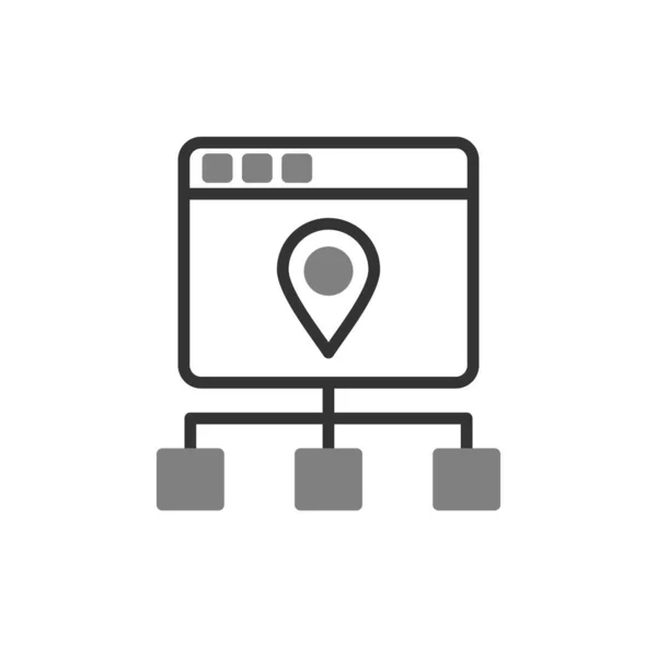 Sitemap Vector Icon Modern Simple Design — Vector de stock