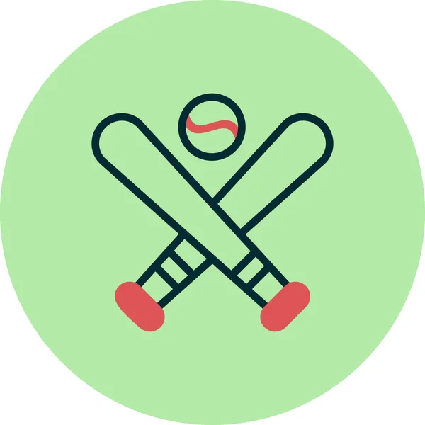 Baseball Icône Web Illustration Simple — Image vectorielle