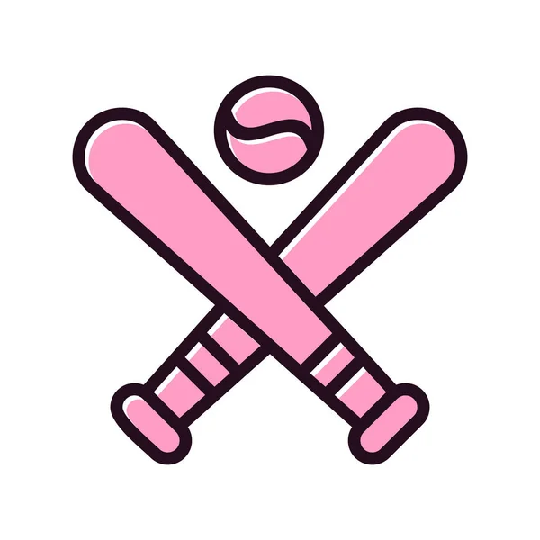 Baseball Icône Web Illustration Simple — Image vectorielle
