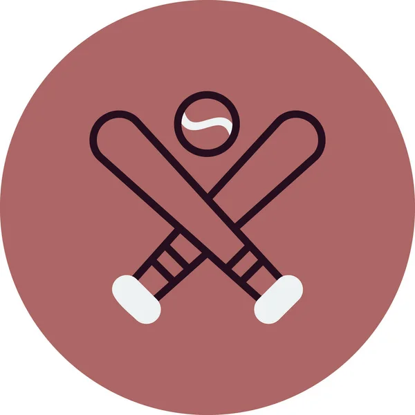 Baseball Icône Web Illustration Simple — Image vectorielle