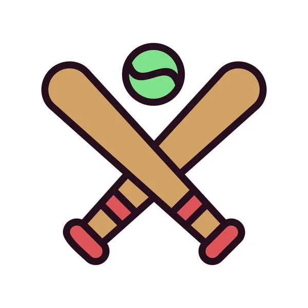 Baseball Web Ikon Egyszerű Illusztráció — Stock Vector