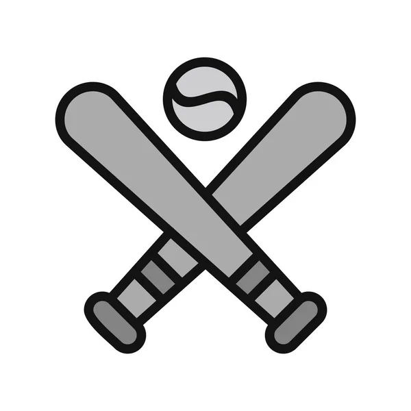 Béisbol Icono Web Ilustración Simple — Archivo Imágenes Vectoriales