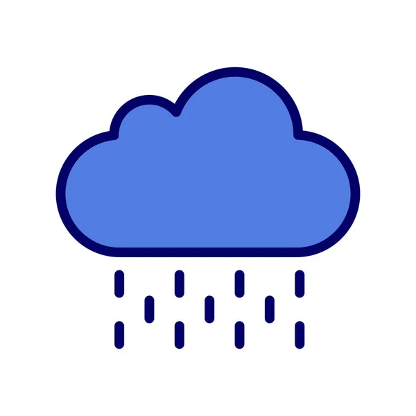 Cloud Vector Icon Line Sign — Image vectorielle