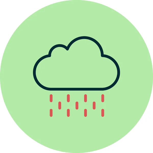 Cloud Vector Icon Line Sign — Image vectorielle