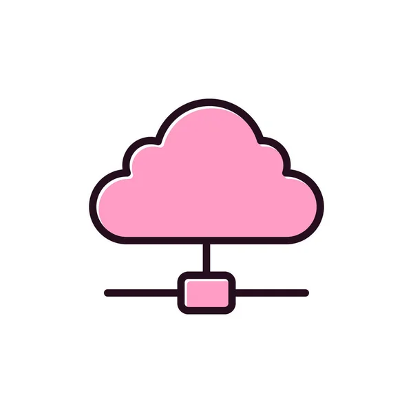 Cloud Computing Web Icon Simple Illustration — Wektor stockowy