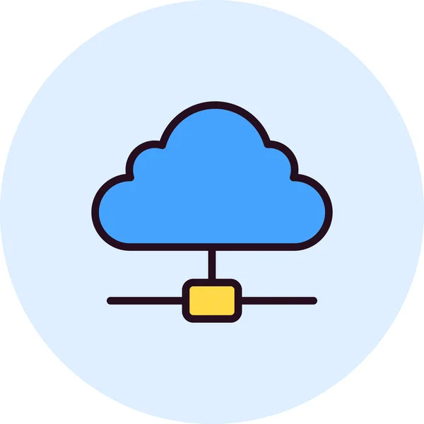 Cloud Computing Web Icon Simple Illustration — Stockvector