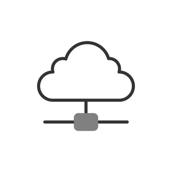 Chmura Obliczeniowa Ikona Web Prosta Ilustracja — Wektor stockowy