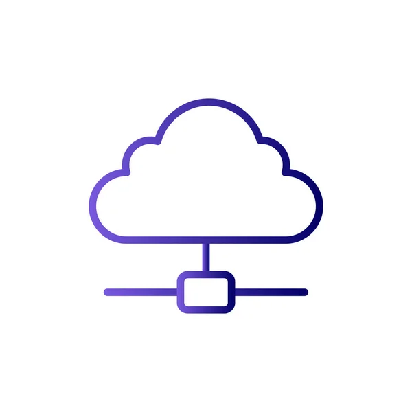 Cloud Computing Web Icon Simple Illustration — Stock Vector