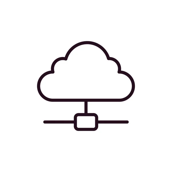 Cloud Computing Ikon Vektor Illustration — Stock vektor