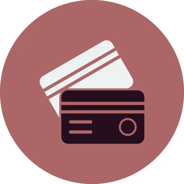 Kreditkarte Flaches Symbol Vektorabbildung — Stockvektor