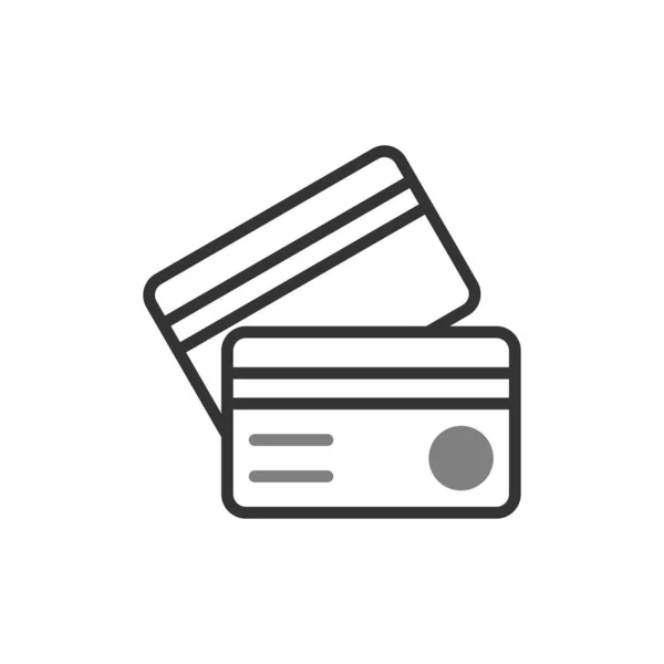 クレジットカードのフラットアイコンベクトルイラスト — ストックベクタ