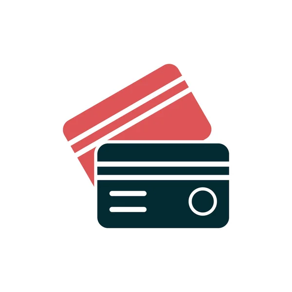 Kreditkort Platt Ikon Vektor Illustration — Stock vektor