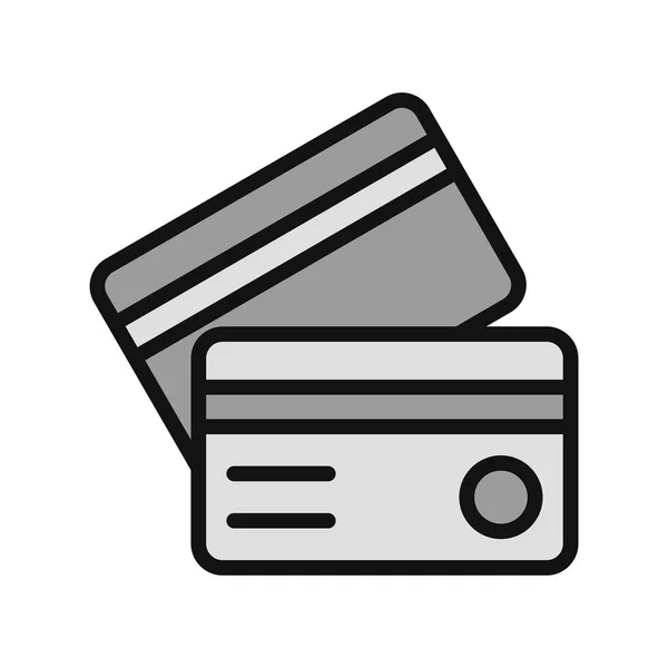 Credit Card Flat Icon ภาพเวกเตอร — ภาพเวกเตอร์สต็อก