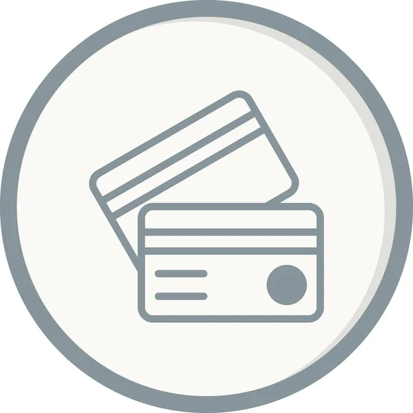 Ícone Plano Cartão Crédito Ilustração Vetorial —  Vetores de Stock