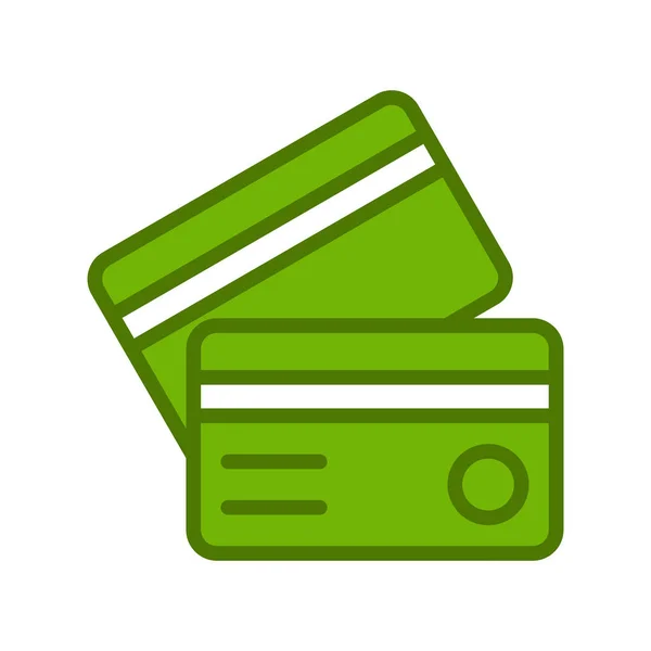 Credit Card Flat Icon Vector Illustration — Stock Vector