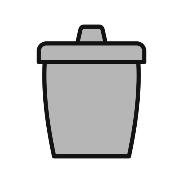 Cubo Icono Web Diseño Simple — Vector de stock