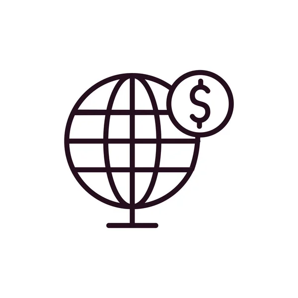 Weltweit Web Symbol Einfache Illustration — Stockvektor