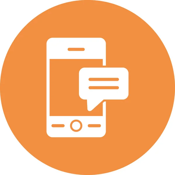 Smartphone Avec Message Chat Bulle Vecteur Illustration Design — Image vectorielle