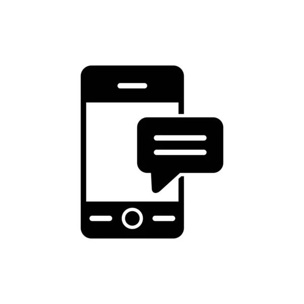 Smartphone Met Bericht Chat Bel Vector Illustratie Ontwerp — Stockvector