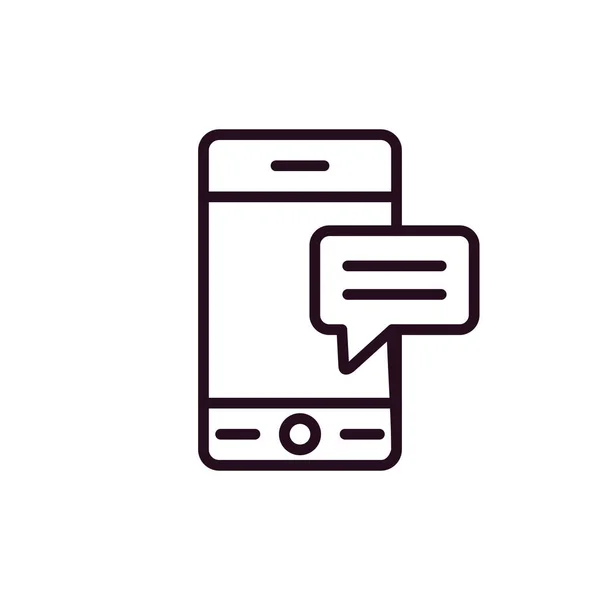 Смартфон Векторным Дизайном Чата Сообщений — стоковый вектор