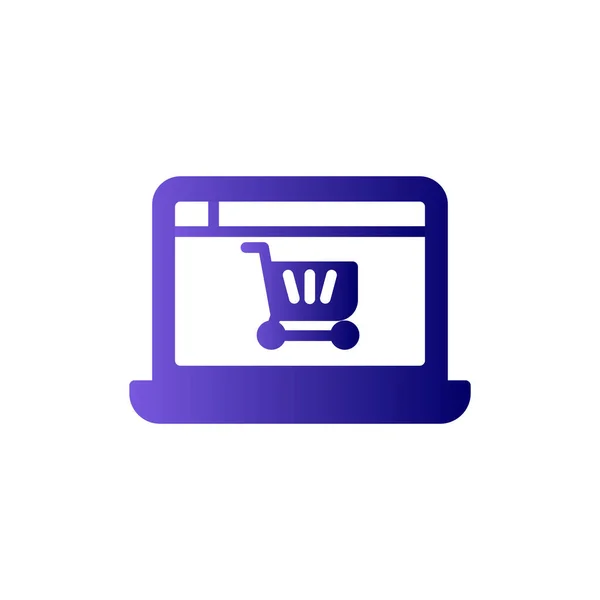 Icono Compra Ilustración Vectorial Tienda Online — Vector de stock