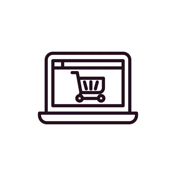 Shopping Icon Vector Illustration Online Store — Διανυσματικό Αρχείο
