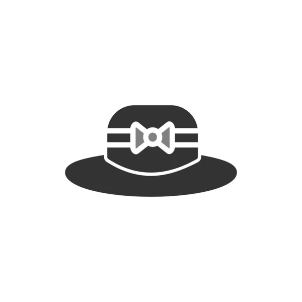 Vector Illustration Hat Icon Pamela Hat — Vetor de Stock