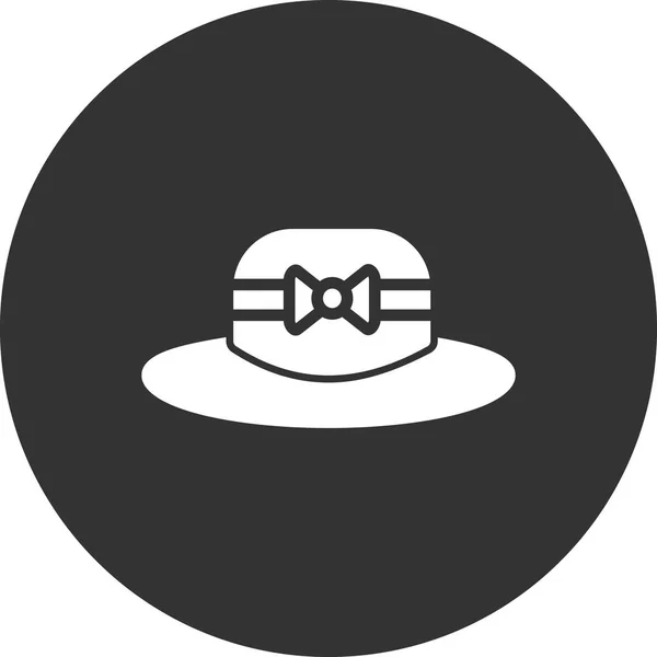 Vector Illustration Hat Icon Pamela Hat — 图库矢量图片
