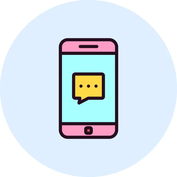 Speech Bubble Simple Vector Illustration Phone Chat — стоковый вектор