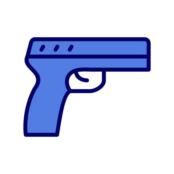 Fegyver Web Ikon Egyszerű Illusztráció Pisztoly — Stock Vector