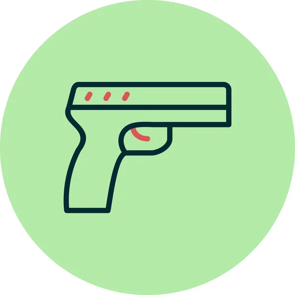Gun Web Icon Simple Illustration Pistol — Διανυσματικό Αρχείο