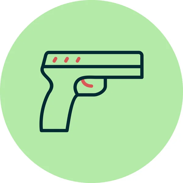 Gun Web Icon Simple Illustration Pistol —  Vetores de Stock