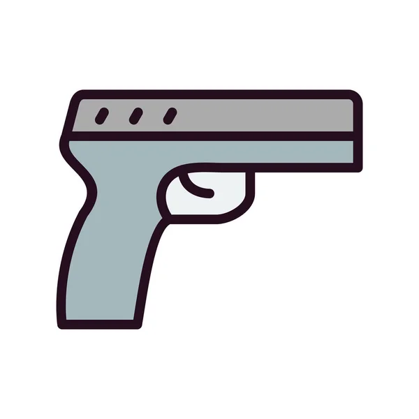 Gun Web Icon Simple Illustration Pistol — Stockvector