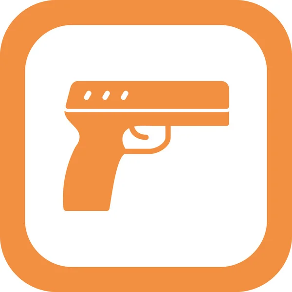 Gun Web Icon Simple Illustration Pistol — Stock Vector