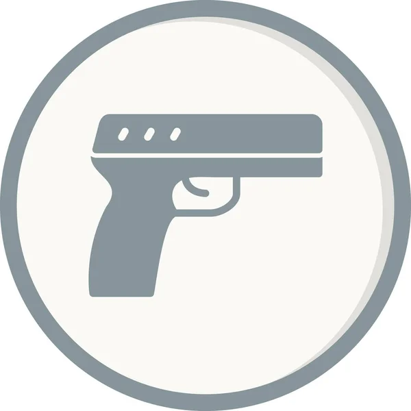 Une Arme Icône Web Illustration Simple Pistolet — Image vectorielle